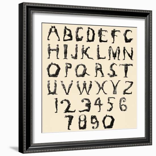 The Three Delevines Satanic Gambols Human Alphabet-null-Framed Giclee Print