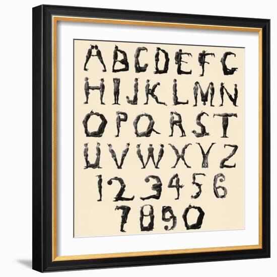 The Three Delevines Satanic Gambols Human Alphabet-null-Framed Giclee Print