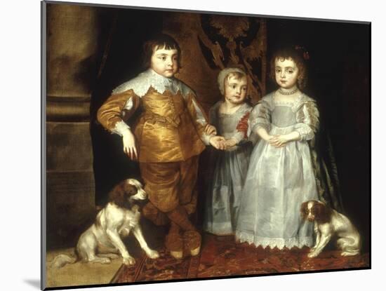 The Three Eldest Children of Charles I-Sir Anthony Van Dyck-Mounted Giclee Print