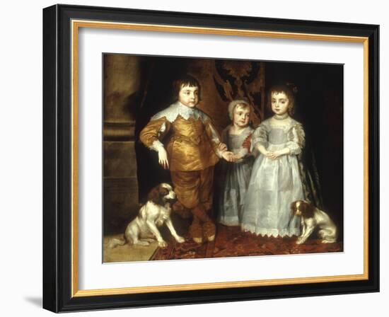 The Three Eldest Children of Charles I-Sir Anthony Van Dyck-Framed Giclee Print