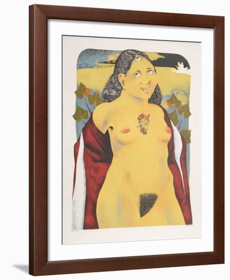 The Three Eyed Woman from the Limestoned Portfolio-Dennis Geden-Framed Limited Edition