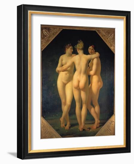 The Three Graces, 1793-Jean-Baptiste Regnault-Framed Giclee Print