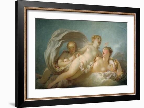 The Three Graces, 18th Century-Jean-Honore Fragonard-Framed Giclee Print