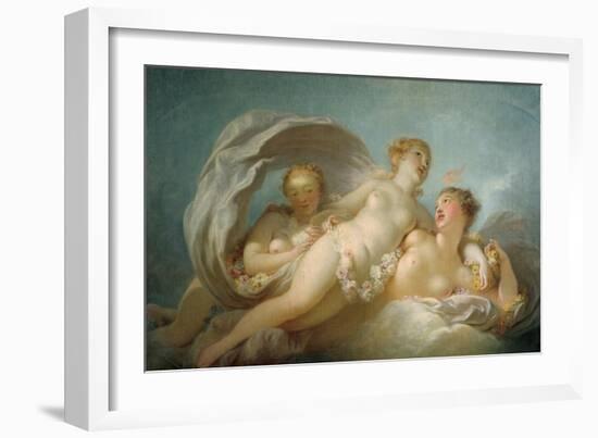 The Three Graces, 18th Century-Jean-Honore Fragonard-Framed Giclee Print