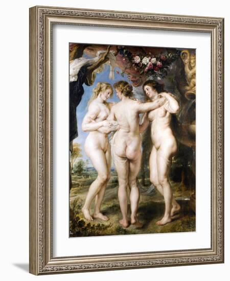 The Three Graces, C. 1635-Peter Paul Rubens-Framed Giclee Print