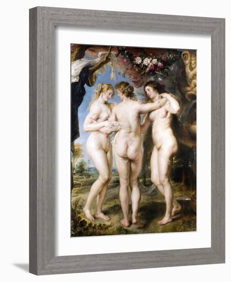 The Three Graces, C. 1635-Peter Paul Rubens-Framed Giclee Print