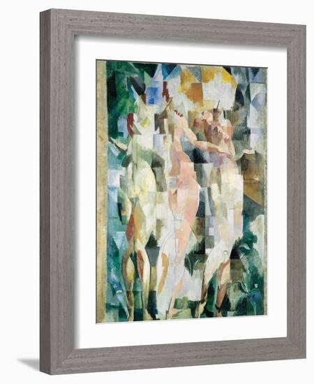 The Three Graces; Les Trois Graces, 1912 (Oil on Canvas)-Robert Delaunay-Framed Giclee Print