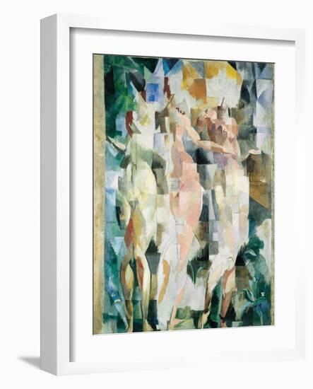 The Three Graces; Les Trois Graces, 1912 (Oil on Canvas)-Robert Delaunay-Framed Giclee Print