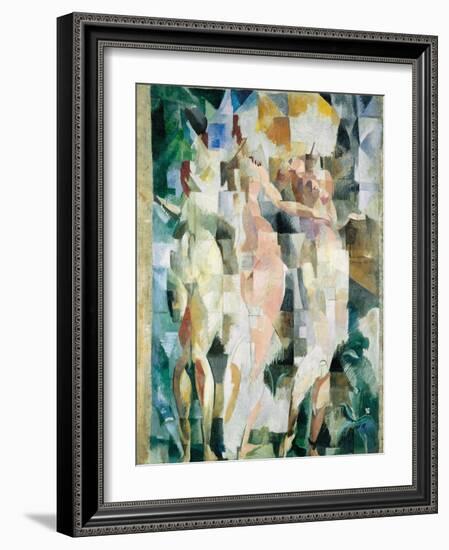 The Three Graces; Les Trois Graces, 1912 (Oil on Canvas)-Robert Delaunay-Framed Giclee Print