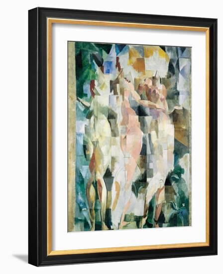 The Three Graces; Les Trois Graces, 1912 (Oil on Canvas)-Robert Delaunay-Framed Giclee Print