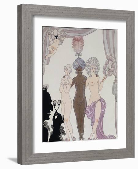 The Three Graces; Les Trois Graces)-Georges Barbier-Framed Giclee Print