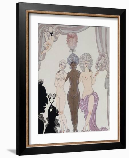 The Three Graces; Les Trois Graces)-Georges Barbier-Framed Giclee Print