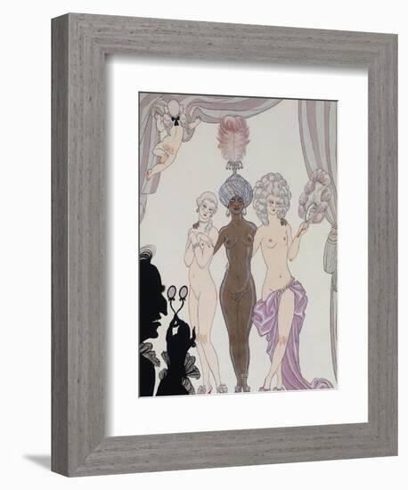 The Three Graces; Les Trois Graces)-Georges Barbier-Framed Giclee Print