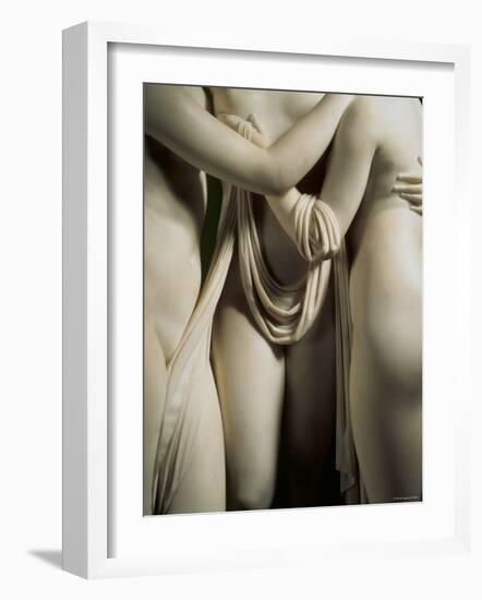 The Three Graces, Lower Part of Statue in White Marble, c.1814-17-Antonio Canova-Framed Photographic Print