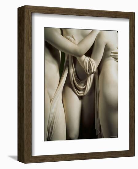 The Three Graces, Lower Part of Statue in White Marble, c.1814-17-Antonio Canova-Framed Photographic Print