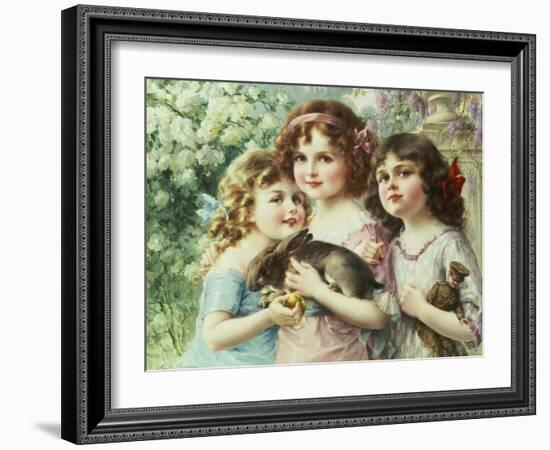 The Three Graces-Emile Vernon-Framed Giclee Print