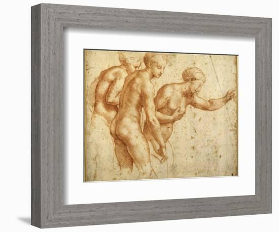 The Three Graces-Raphael-Framed Giclee Print