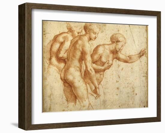 The Three Graces-Raphael-Framed Giclee Print