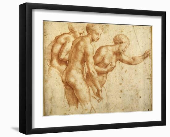 The Three Graces-Raphael-Framed Giclee Print