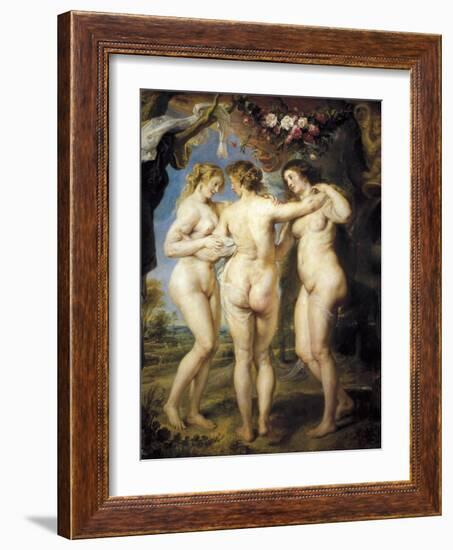 The Three Graces-Peter Paul Rubens-Framed Art Print