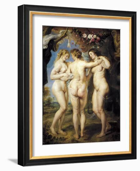 The Three Graces-Peter Paul Rubens-Framed Art Print