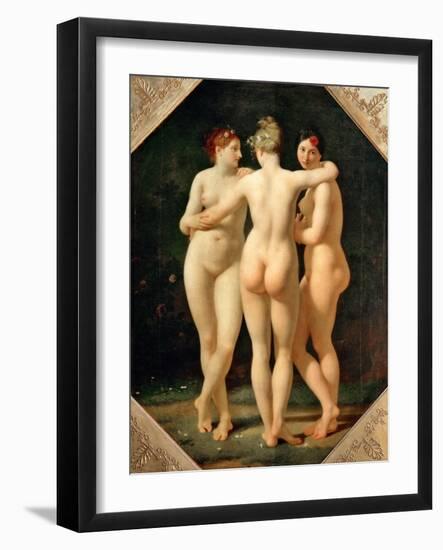 The Three Graces-Jean-Baptiste Regnault-Framed Giclee Print