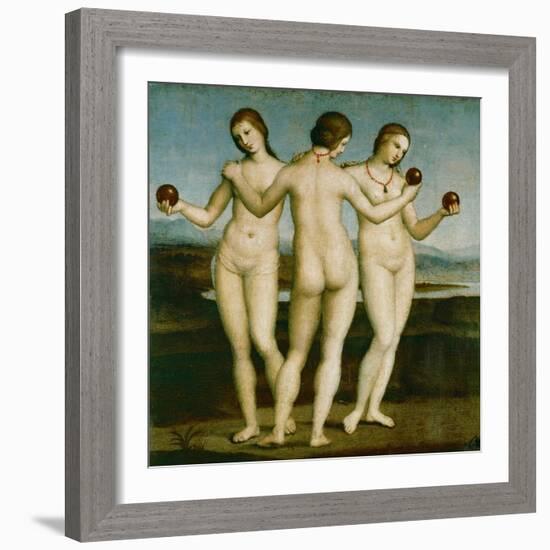 The Three Graces.-Raphael-Framed Giclee Print