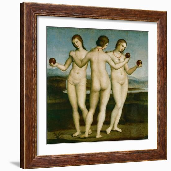 The Three Graces.-Raphael-Framed Giclee Print