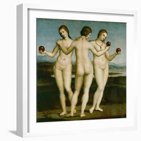 The Three Graces.-Raphael-Framed Giclee Print