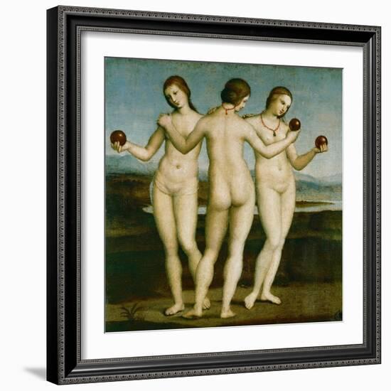 The Three Graces.-Raphael-Framed Giclee Print