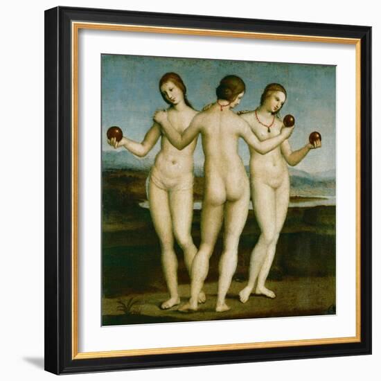 The Three Graces.-Raphael-Framed Giclee Print