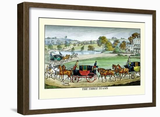 The Three Horse Teams-Henry Thomas Alken-Framed Art Print