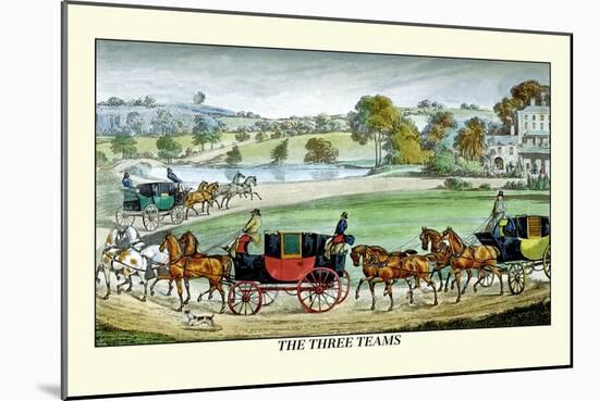 The Three Horse Teams-Henry Thomas Alken-Mounted Art Print