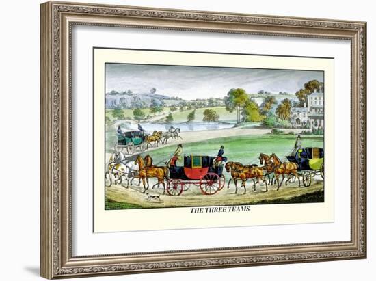 The Three Horse Teams-Henry Thomas Alken-Framed Art Print