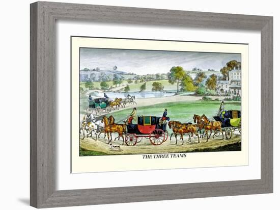 The Three Horse Teams-Henry Thomas Alken-Framed Art Print