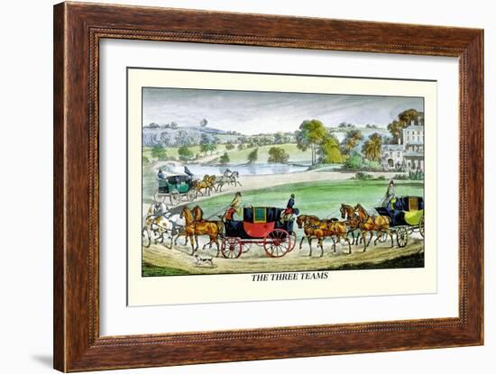 The Three Horse Teams-Henry Thomas Alken-Framed Art Print