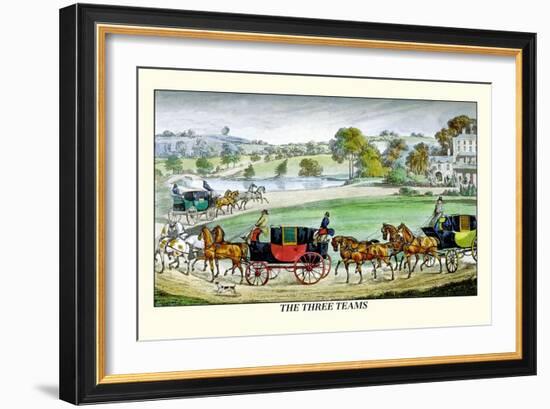 The Three Horse Teams-Henry Thomas Alken-Framed Art Print