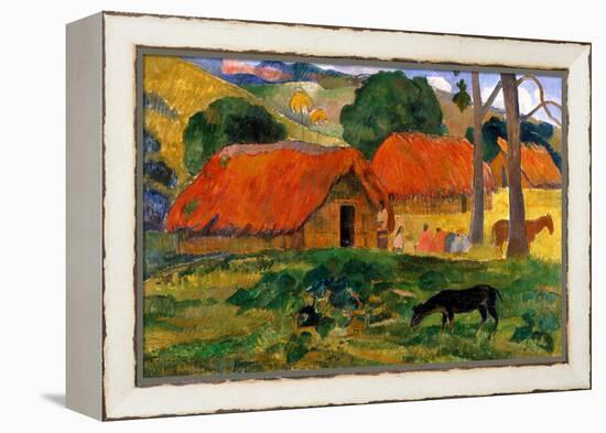 The Three Huts, Tahiti by Gauguin-Paul Gauguin-Framed Premier Image Canvas