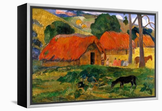 The Three Huts, Tahiti by Gauguin-Paul Gauguin-Framed Premier Image Canvas