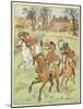 The Three Jovial Huntsmen (Colour Litho)-Randolph Caldecott-Mounted Giclee Print