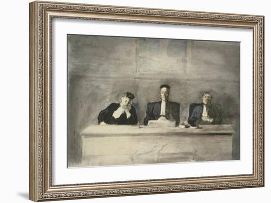 The Three Judges, 1858-60-Honore Daumier-Framed Giclee Print