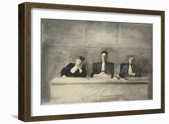 The Three Judges, 1858-60-Honore Daumier-Framed Giclee Print