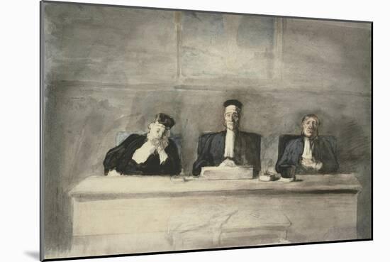 The Three Judges, 1858-60-Honore Daumier-Mounted Giclee Print