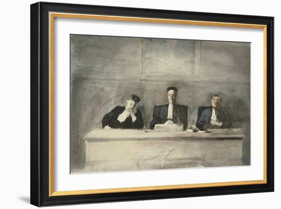 The Three Judges, 1858-60-Honore Daumier-Framed Giclee Print