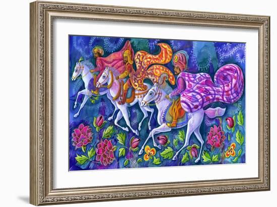 The Three Kings, 2008 (Ink and Gouache)-Jane Tattersfield-Framed Giclee Print