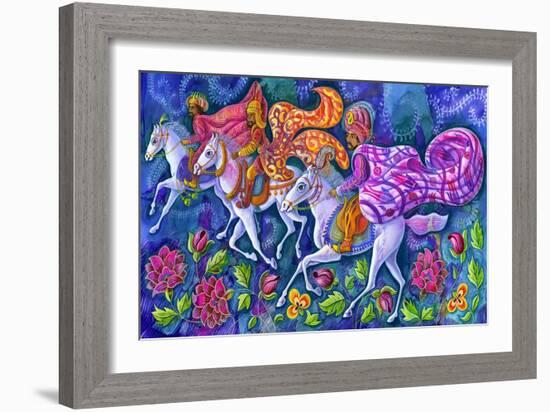 The Three Kings, 2008 (Ink and Gouache)-Jane Tattersfield-Framed Giclee Print