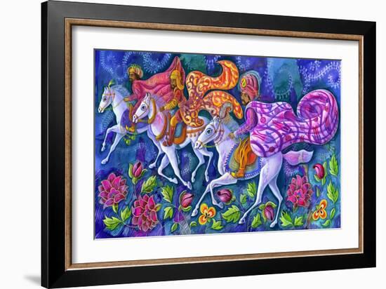 The Three Kings, 2008 (Ink and Gouache)-Jane Tattersfield-Framed Giclee Print