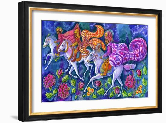 The Three Kings, 2008 (Ink and Gouache)-Jane Tattersfield-Framed Giclee Print