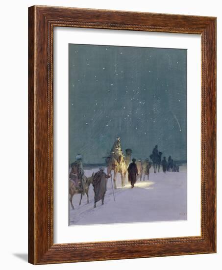 The Three Kings (Pencil and W/C on Paper)-Paul Hey-Framed Giclee Print