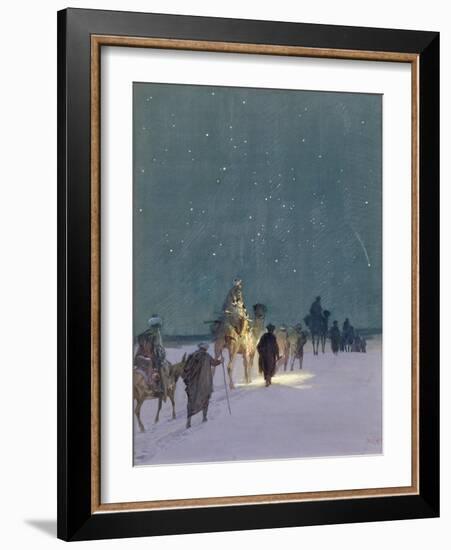 The Three Kings (Pencil and W/C on Paper)-Paul Hey-Framed Giclee Print